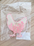 Stargazer Lily: Chicken w/ Pink Flowers Car Freshie